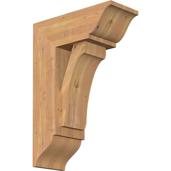 Ekena Millwork Legacy Traditional Smooth Bracket w/ Offset Brace, Western Red Cedar, 7 1/2"W x 18"D x 26"H BKT0806X18X26LEC01SWR - main